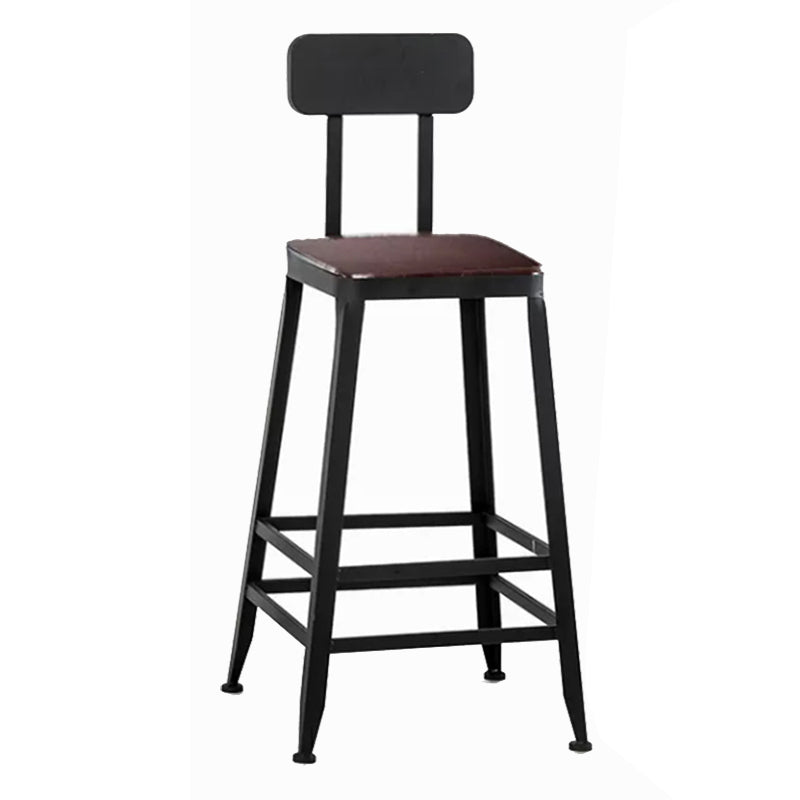 Industrial Style Bar Set 1/5 Pieces Solid Wood Rectangle Pub Dining Set for Indoor Brown 26"H Stool (Single) Clearhalo 'Bar Furniture' 'furn' 'furn_home_bar_bar_sets' 'Furniture' 'Home Bars & Bar Sets' 'home_bar_bar_sets' 'Kitchen & Dining Furniture' 6687297