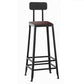 Industrial Style Bar Set 1/5 Pieces Solid Wood Rectangle Pub Dining Set for Indoor Brown 31"H Stool （Single） Clearhalo 'Bar Furniture' 'furn' 'furn_home_bar_bar_sets' 'Furniture' 'Home Bars & Bar Sets' 'home_bar_bar_sets' 'Kitchen & Dining Furniture' 6687301