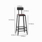 Industrial Style Bar Set 1/5 Pieces Solid Wood Rectangle Pub Dining Set for Indoor Clearhalo 'Bar Furniture' 'furn' 'furn_home_bar_bar_sets' 'Furniture' 'Home Bars & Bar Sets' 'home_bar_bar_sets' 'Kitchen & Dining Furniture' 6687310