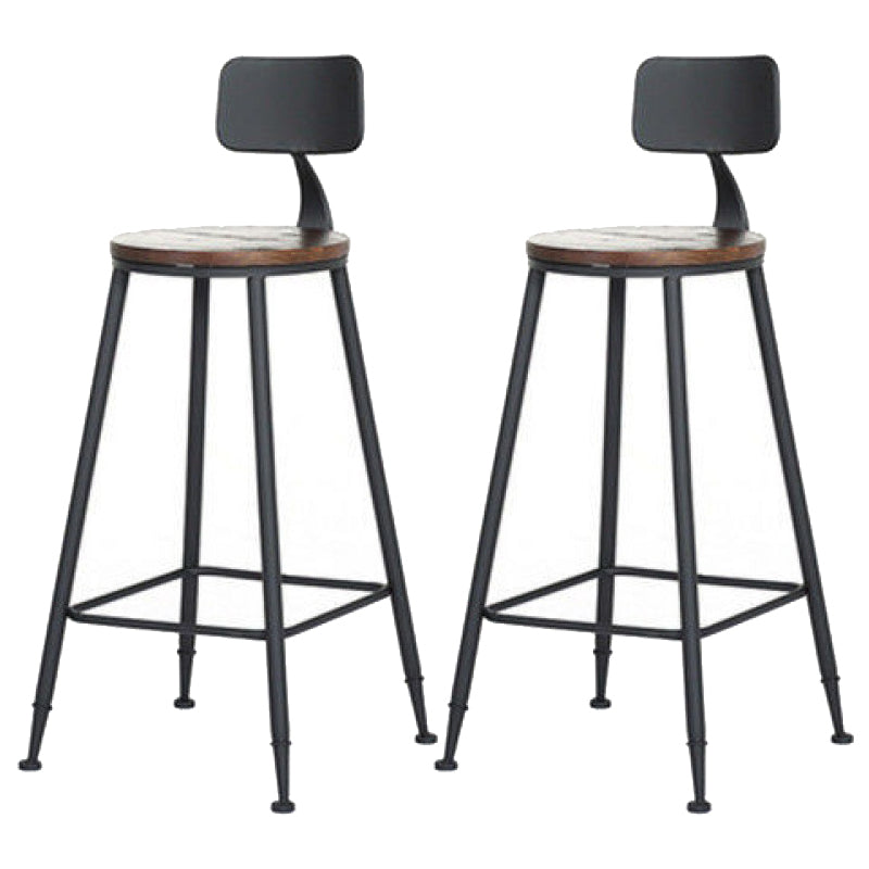 Industrial 1/2/7 Pieces Bar Table Set Rectangle Pine Wood Counter Table with High Stools Brown 30"H Stools (Set of 2) Clearhalo 'Bar Furniture' 'furn' 'furn_home_bar_bar_sets' 'Furniture' 'Home Bars & Bar Sets' 'home_bar_bar_sets' 'Kitchen & Dining Furniture' 6687323
