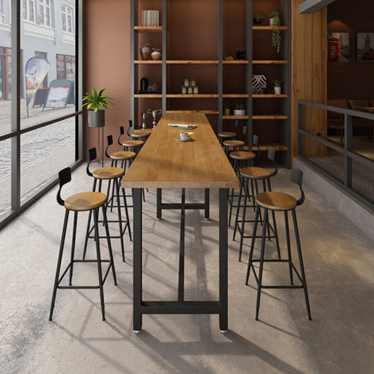 Moderni pezzi da 1/11 tavolo da bar set rettangolo tavolino in legno con sgabelli alti