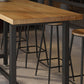 Ensemble de Table de Bar moderne 1/11 pièces, Table de comptoir rectangulaire en bois avec tabourets hauts