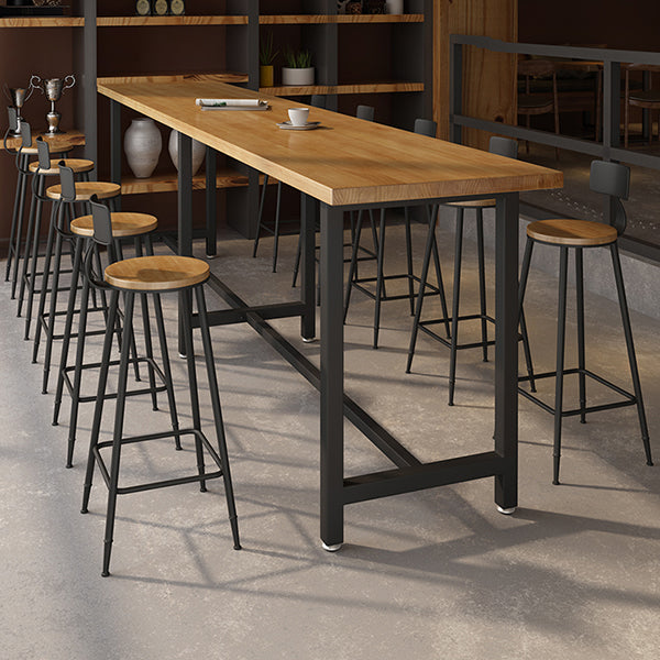 Ensemble de Table de Bar moderne 1/11 pièces, Table de comptoir rectangulaire en bois avec tabourets hauts