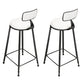 Glam Faux Marble 1/2/3 Pieces Bar Table Set Rectangle Bar Table with Metal Legs White 30"H Stools (Set of 2) Clearhalo 'Bar Furniture' 'furn' 'furn_home_bar_bar_sets' 'Furniture' 'Home Bars & Bar Sets' 'home_bar_bar_sets' 'Kitchen & Dining Furniture' 6687442