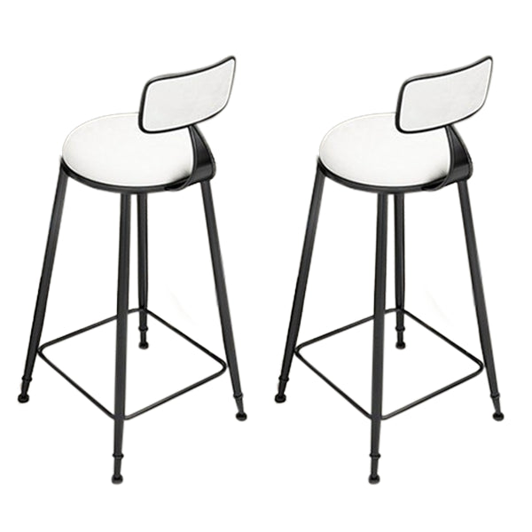 Glam Faux Marble 1/2/3 Pieces Bar Table Set Rectangle Bar Table with Metal Legs White 30"H Stools (Set of 2) Clearhalo 'Bar Furniture' 'furn' 'furn_home_bar_bar_sets' 'Furniture' 'Home Bars & Bar Sets' 'home_bar_bar_sets' 'Kitchen & Dining Furniture' 6687442