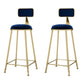 Glam Faux Marble 1/2/3 Pieces Bar Table Set Rectangle Bar Table with Metal Legs Blue 30"H Stools (Set of 2) Clearhalo 'Bar Furniture' 'furn' 'furn_home_bar_bar_sets' 'Furniture' 'Home Bars & Bar Sets' 'home_bar_bar_sets' 'Kitchen & Dining Furniture' 6687444