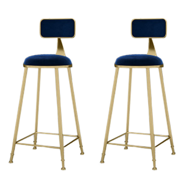 Glam Faux Marble 1/2/3 Pieces Bar Table Set Rectangle Bar Table with Metal Legs Blue 30"H Stools (Set of 2) Clearhalo 'Bar Furniture' 'furn' 'furn_home_bar_bar_sets' 'Furniture' 'Home Bars & Bar Sets' 'home_bar_bar_sets' 'Kitchen & Dining Furniture' 6687444