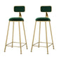 Glam Faux Marble 1/2/3 Pieces Bar Table Set Rectangle Bar Table with Metal Legs Green 30"H Stools (Set of 2) Clearhalo 'Bar Furniture' 'furn' 'furn_home_bar_bar_sets' 'Furniture' 'Home Bars & Bar Sets' 'home_bar_bar_sets' 'Kitchen & Dining Furniture' 6687448