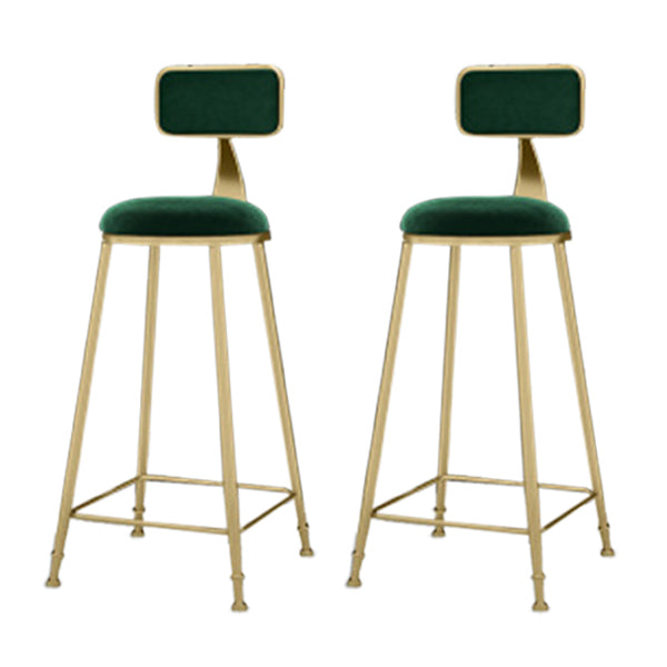 Glam Faux Marble 1/2/3 Pieces Bar Table Set Rectangle Bar Table with Metal Legs Green 30"H Stools (Set of 2) Clearhalo 'Bar Furniture' 'furn' 'furn_home_bar_bar_sets' 'Furniture' 'Home Bars & Bar Sets' 'home_bar_bar_sets' 'Kitchen & Dining Furniture' 6687448