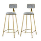 Glam Faux Marble 1/2/3 Pieces Bar Table Set Rectangle Bar Table with Metal Legs Grey 30"H Stools (Set of 2) Clearhalo 'Bar Furniture' 'furn' 'furn_home_bar_bar_sets' 'Furniture' 'Home Bars & Bar Sets' 'home_bar_bar_sets' 'Kitchen & Dining Furniture' 6687450