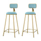 Glam Faux Marble 1/2/3 Pieces Bar Table Set Rectangle Bar Table with Metal Legs Light-Blue 30"H Stools (Set of 2) Clearhalo 'Bar Furniture' 'furn' 'furn_home_bar_bar_sets' 'Furniture' 'Home Bars & Bar Sets' 'home_bar_bar_sets' 'Kitchen & Dining Furniture' 6687452
