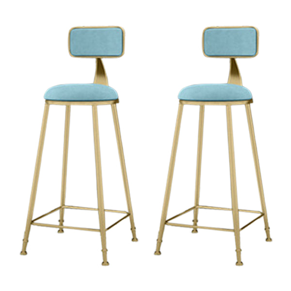 Glam Faux Marble 1/2/3 Pieces Bar Table Set Rectangle Bar Table with Metal Legs Light-Blue 30"H Stools (Set of 2) Clearhalo 'Bar Furniture' 'furn' 'furn_home_bar_bar_sets' 'Furniture' 'Home Bars & Bar Sets' 'home_bar_bar_sets' 'Kitchen & Dining Furniture' 6687452