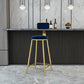 Glam Faux Marble 1/2/3 Pieces Bar Table Set Rectangle Bar Table with Metal Legs Clearhalo 'Bar Furniture' 'furn' 'furn_home_bar_bar_sets' 'Furniture' 'Home Bars & Bar Sets' 'home_bar_bar_sets' 'Kitchen & Dining Furniture' 6687455