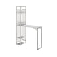 Modern Style Bar Table Set 1/2 Pieces Rectangle Bar Table with Upholstered Stool White Table 53"L x 13"W Clearhalo 'Bar Furniture' 'furn' 'furn_home_bar_bar_sets' 'Furniture' 'Home Bars & Bar Sets' 'home_bar_bar_sets' 'Kitchen & Dining Furniture' 6687474