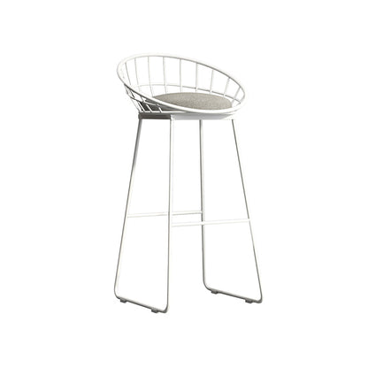 Modern Style Bar Table Set 1/2 Pieces Rectangle Bar Table with Upholstered Stool White 30"H Stool (Single) Clearhalo 'Bar Furniture' 'furn' 'furn_home_bar_bar_sets' 'Furniture' 'Home Bars & Bar Sets' 'home_bar_bar_sets' 'Kitchen & Dining Furniture' 6687480