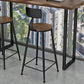 Modern Style Wood 1/2/3 Pieces Bar Table Set Rectangle Bar Table with Metal Legs Clearhalo 'Bar Furniture' 'furn' 'furn_home_bar_bar_sets' 'Furniture' 'Home Bars & Bar Sets' 'home_bar_bar_sets' 'Kitchen & Dining Furniture' 6687496