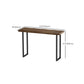 Modern Style Wood 1/2/3 Pieces Bar Table Set Rectangle Bar Table with Metal Legs Clearhalo 'Bar Furniture' 'furn' 'furn_home_bar_bar_sets' 'Furniture' 'Home Bars & Bar Sets' 'home_bar_bar_sets' 'Kitchen & Dining Furniture' 6687499