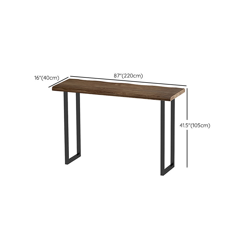 Modern Style Wood 1/2/3 Pieces Bar Table Set Rectangle Bar Table with Metal Legs Clearhalo 'Bar Furniture' 'furn' 'furn_home_bar_bar_sets' 'Furniture' 'Home Bars & Bar Sets' 'home_bar_bar_sets' 'Kitchen & Dining Furniture' 6687504