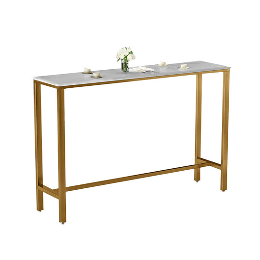 Glam Style Bar Set 1/3/5 Pieces Faux Marble Pub Table with Solid Back Stool Clearhalo 'Bar Furniture' 'furn' 'furn_home_bar_bar_sets' 'Furniture' 'Home Bars & Bar Sets' 'home_bar_bar_sets' 'Kitchen & Dining Furniture' 6687534