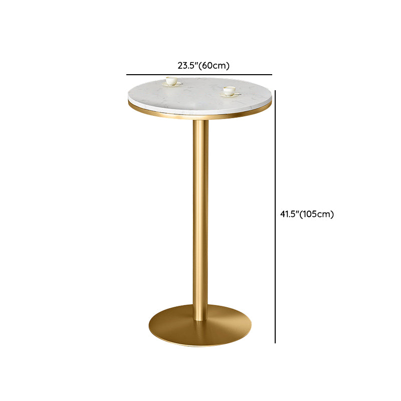 Glam Style Bar Set 1/3/5 Pieces Faux Marble Pub Table with Solid Back Stool Clearhalo 'Bar Furniture' 'furn' 'furn_home_bar_bar_sets' 'Furniture' 'Home Bars & Bar Sets' 'home_bar_bar_sets' 'Kitchen & Dining Furniture' 6687545