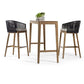 Contemporary Low Back Dining Stool Bucket Bar Stool with Footrest
