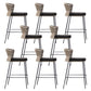 Contemporary Low Back Dining Stool Bucket Bar Stool with Footrest