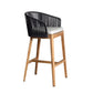 Contemporary Low Back Dining Stool Bucket Bar Stool with Footrest