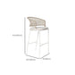 Contemporary Low Back Dining Stool Bucket Bar Stool with Footrest