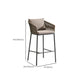 Contemporary Low Back Dining Stool Bucket Bar Stool with Footrest