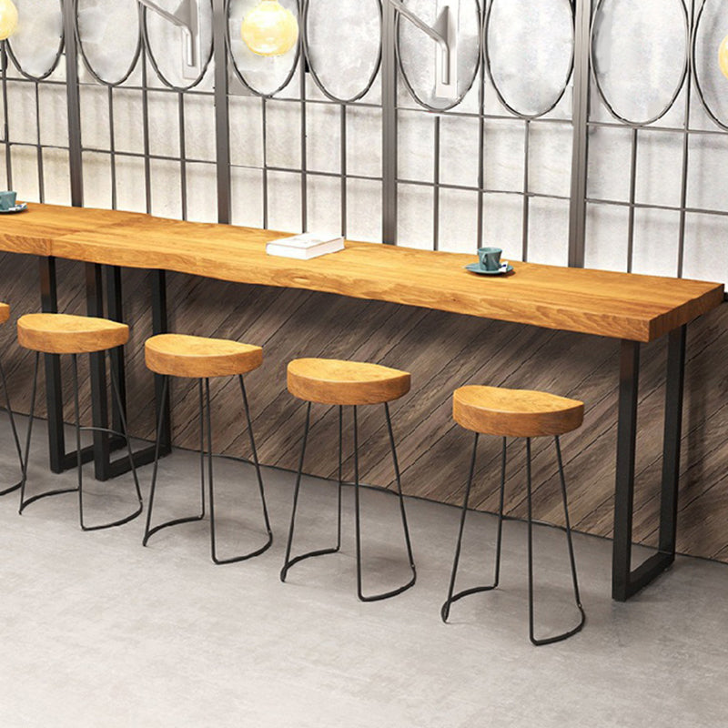 Modern Solid Wood Bar Table Rectangle Bar Table for Breakroom Use Clearhalo 'Bar Furniture' 'Bar Tables' 'bar_tables' 'furn' 'furn_bar_tables' 'Furniture' 'Kitchen & Dining Furniture' 6689415