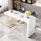 Sintered Stone Bistro Bar Table Rectangle White Bar Table with Storage 70.9"L x 23.6"W x 41.3"H Without Chairs Clearhalo 'Bar Furniture' 'Bar Tables' 'bar_tables' 'furn' 'furn_bar_tables' 'Furniture' 'Kitchen & Dining Furniture' 6689434