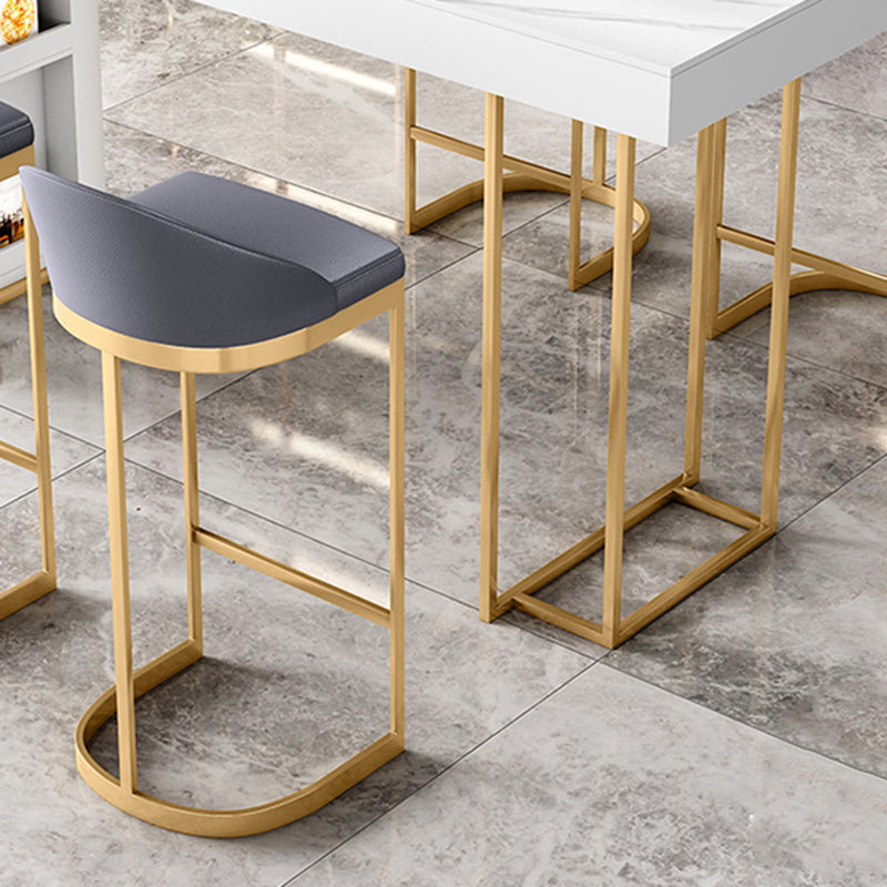 Sintered Stone Bistro Bar Table Rectangle White Bar Table with Storage Clearhalo 'Bar Furniture' 'Bar Tables' 'bar_tables' 'furn' 'furn_bar_tables' 'Furniture' 'Kitchen & Dining Furniture' 6689441