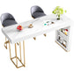 Sintered Stone Bistro Bar Table Rectangle White Bar Table with Storage Clearhalo 'Bar Furniture' 'Bar Tables' 'bar_tables' 'furn' 'furn_bar_tables' 'Furniture' 'Kitchen & Dining Furniture' 6689442