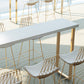 Solid Wood Counter Height Table White Top and Gold Base Bar Table Clearhalo 'Bar Furniture' 'Bar Tables' 'bar_tables' 'furn' 'furn_bar_tables' 'Furniture' 'Kitchen & Dining Furniture' 6689463