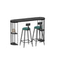 Industrial Bar Dining Table Oval Counter Height Dining Table for Kitchen