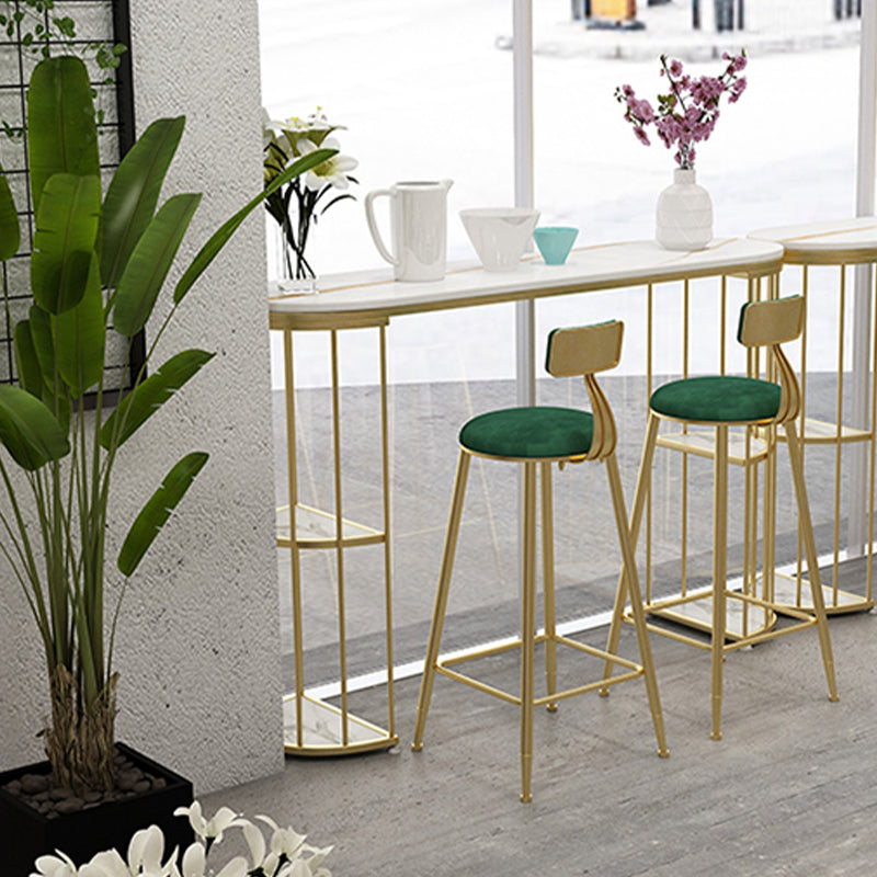 Industrial Bar Dining Table Oval Counter Height Dining Table for Kitchen