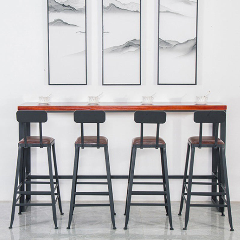 Solid Wood Bar Table Industrial Style Dining Table for Kitchen Clearhalo 'Bar Furniture' 'Bar Tables' 'bar_tables' 'furn' 'furn_bar_tables' 'Furniture' 'Kitchen & Dining Furniture' 6689528