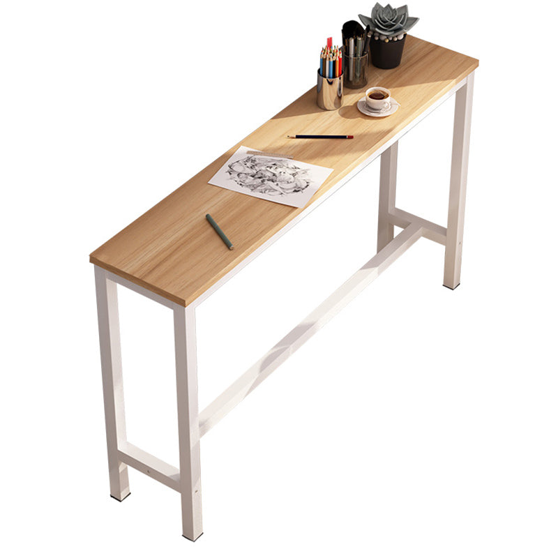 Tabla industrial de la altura del contador del top de madera del rectángulo de la tabla de la barra de la base del caballete del metal