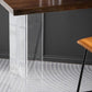 Contemporary Double Pedestal Bar Dining Table Rectangle Bar Table in Acrylic and Wood Clearhalo 'Bar Furniture' 'Bar Tables' 'bar_tables' 'furn' 'furn_bar_tables' 'Furniture' 'Kitchen & Dining Furniture' 6689605