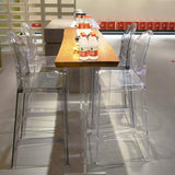 アクリルと木の現代的な二重台車ダイニングテーブル長方形のバーテーブル