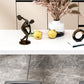 Contemporary White Double Pedestal Bar Table Wood and Iron Bar Dining Table Clearhalo 'Bar Furniture' 'Bar Tables' 'bar_tables' 'furn' 'furn_bar_tables' 'Furniture' 'Kitchen & Dining Furniture' 6689625