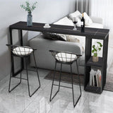 Tavolo da pranzo in pietra nera tavolo da pranzo moderno rettangolo bar con spazio