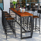 Industrial Style Bistro Bar Table Rectangle Solid Wood Bar Table for Dining Room 70.9"L x 15.7"W x 41.3"H Without Chairs Clearhalo 'Bar Furniture' 'Bar Tables' 'bar_tables' 'furn' 'furn_bar_tables' 'Furniture' 'Kitchen & Dining Furniture' 6689684