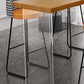 Mesa de comedor rectangular contemporánea para bar, mesa de bar de madera para interiores con pedestal doble acrílico