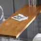 Table de bar moderne en acrylique et bois, table à hauteur de bar à double piédestal pour le salon