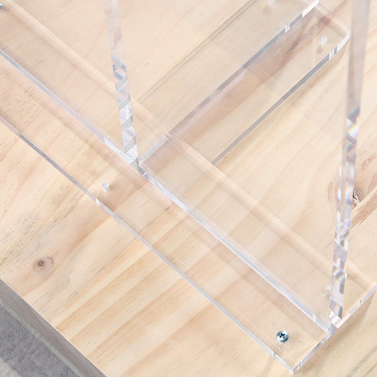 リビングルーム用のアクリルと木材の二重台座の高さのテーブルのモダンなバーテーブル