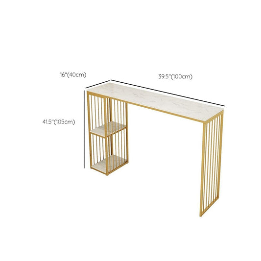 グラムフェイクマーブルバーの高さテーブル長方形のバーダイニングテーブルストレージ付き