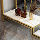 Glam Sintered Stone Bistro Bar Table Rectangle Metal Base Bar Table Clearhalo 'Bar Furniture' 'Bar Tables' 'bar_tables' 'furn' 'furn_bar_tables' 'Furniture' 'Kitchen & Dining Furniture' 6689804
