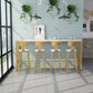Pine Solid Wood Bar Height Table Glam Rectangle Indoor Bar Table 70.9"L x 15.7"W x 41.3"H Without Chairs Clearhalo 'Bar Furniture' 'Bar Tables' 'bar_tables' 'furn' 'furn_bar_tables' 'Furniture' 'Kitchen & Dining Furniture' 6689809