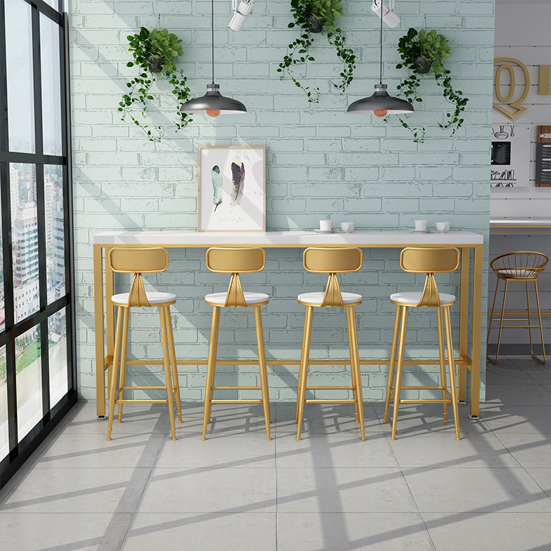 Pine Solid Wood Bar Height Table Glam Rectangle Indoor Bar Table 70.9"L x 15.7"W x 41.3"H Without Chairs Clearhalo 'Bar Furniture' 'Bar Tables' 'bar_tables' 'furn' 'furn_bar_tables' 'Furniture' 'Kitchen & Dining Furniture' 6689809